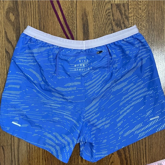 Nike Dri Fit Running Shorts Blue Lined Size Medium - Picture 10 of 12